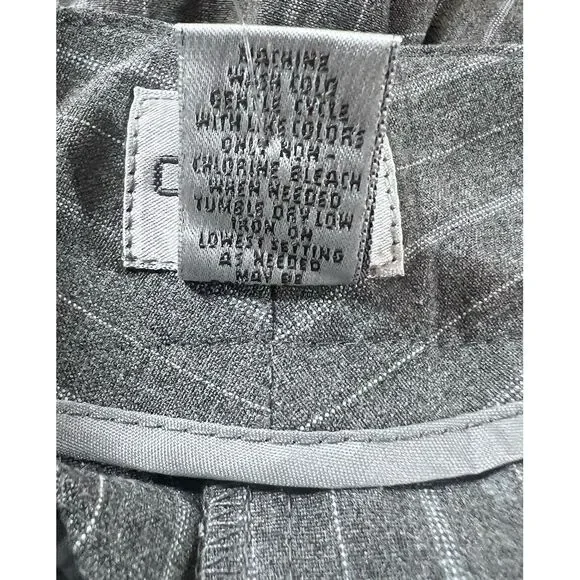 Chicos Womens Pants Gray Pinstriped Wide Leg Palazzo Size‎ 2.5 R - Picture 6 of 6